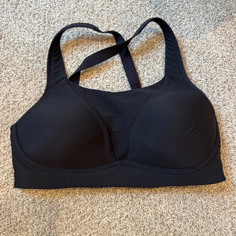 Lululemon Run Times Bra Black High Impact Underwire Sports Bra 32D